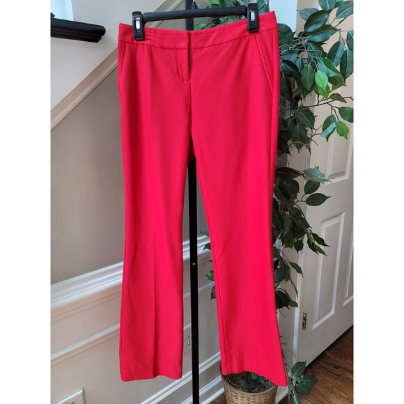 Express Columnist Pants Women's 2R Red Stretch Trousers Slim Fit Work Casual - Picture 1 of 12